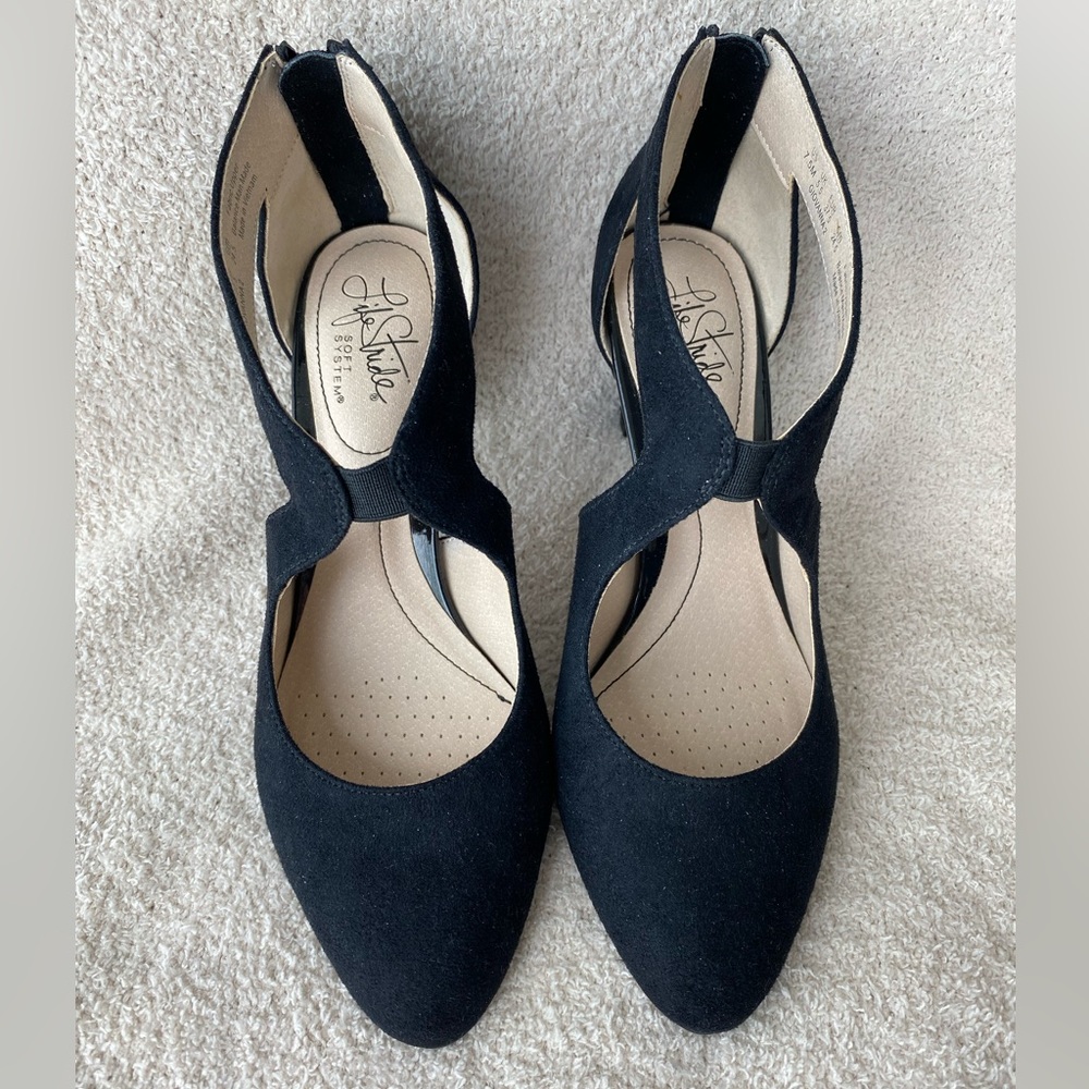 Life Stride Giovanna 2, Black Suede, Size 7.5m